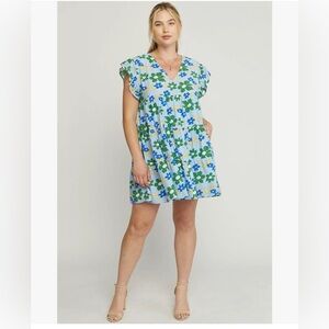Entro USA Floral Tiered Babydoll Dress